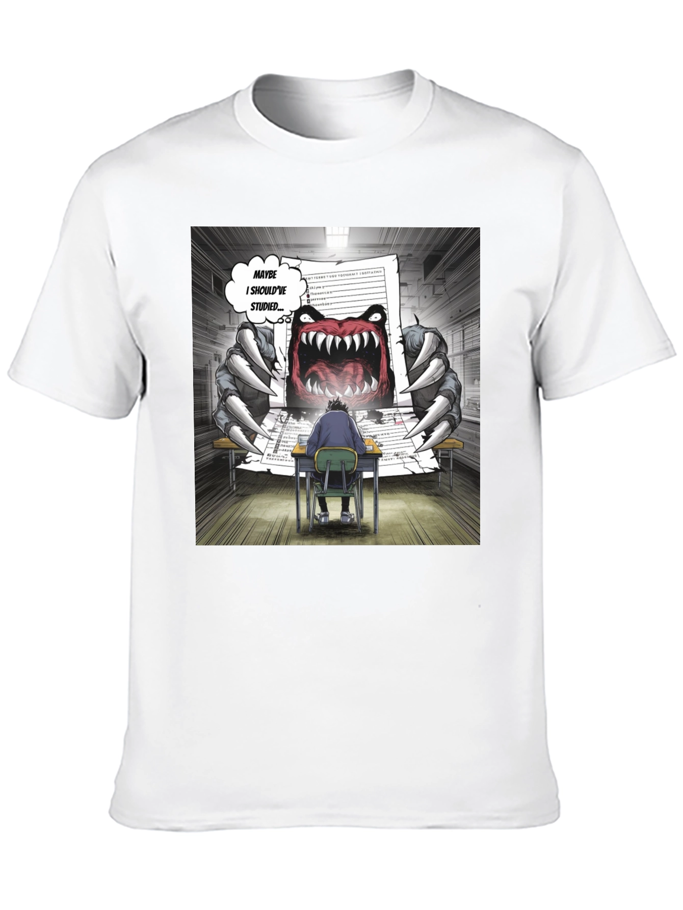 Monster Test T-Shirt - Study Humor Tee