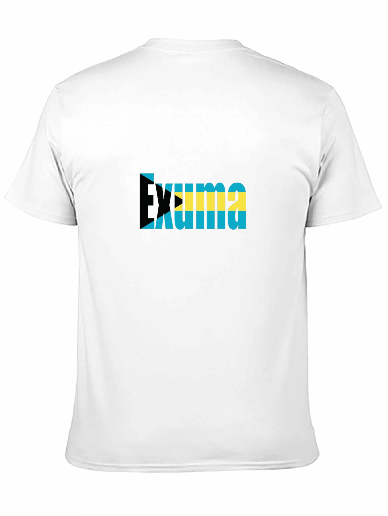 Exuma Bahamas Flag Graphic T-Shirt - Black