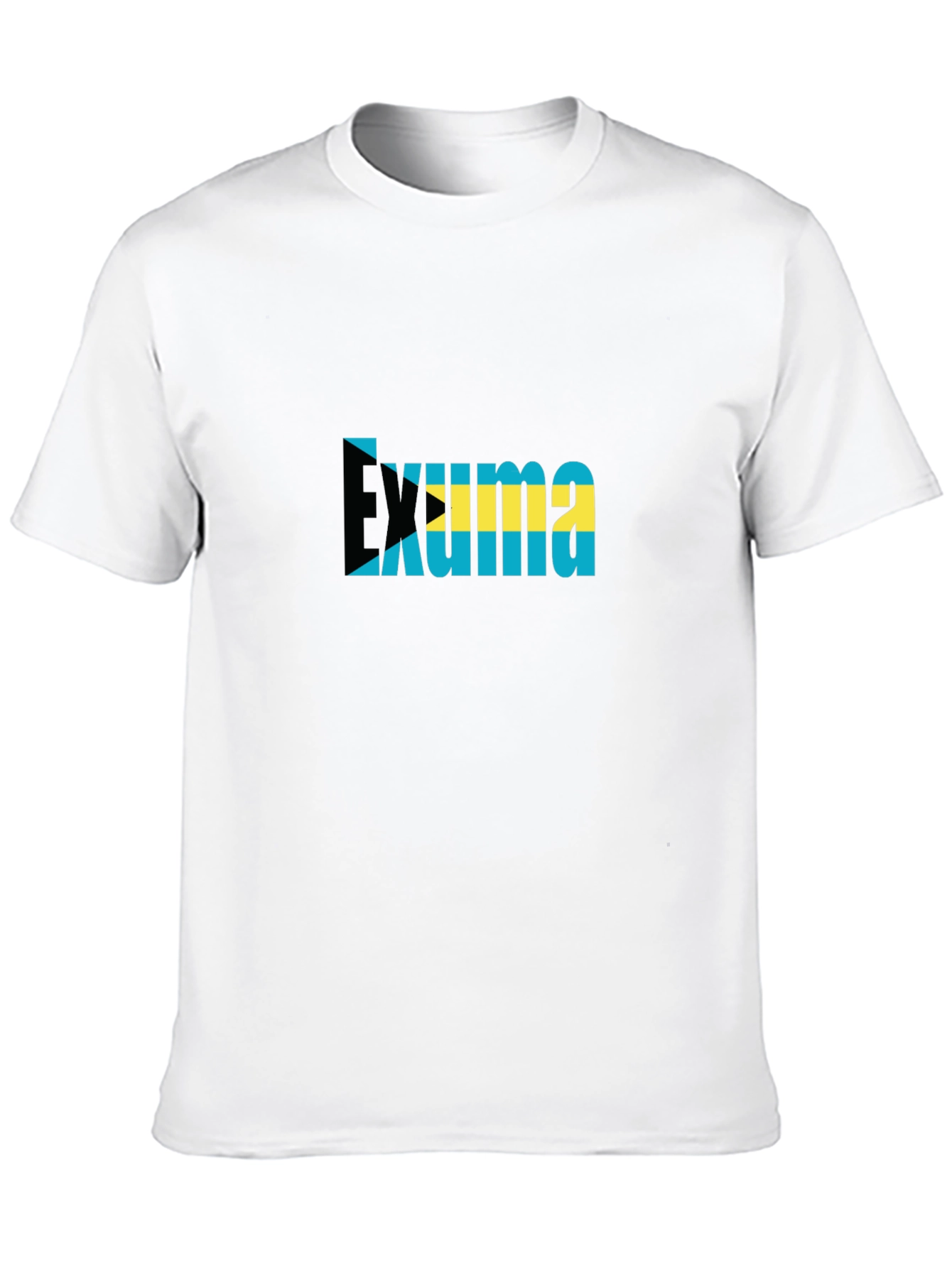 Exuma Bahamas Flag Graphic T-Shirt - Black