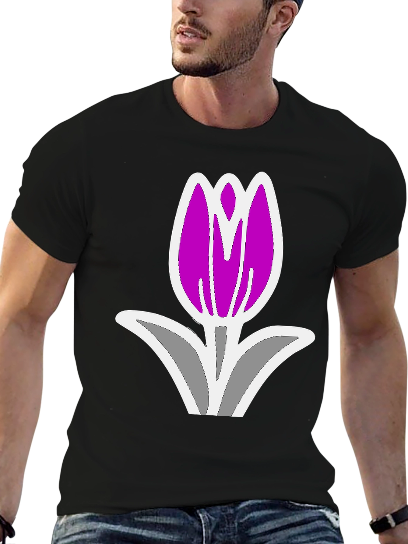 Tulip Graphic Tee - Black