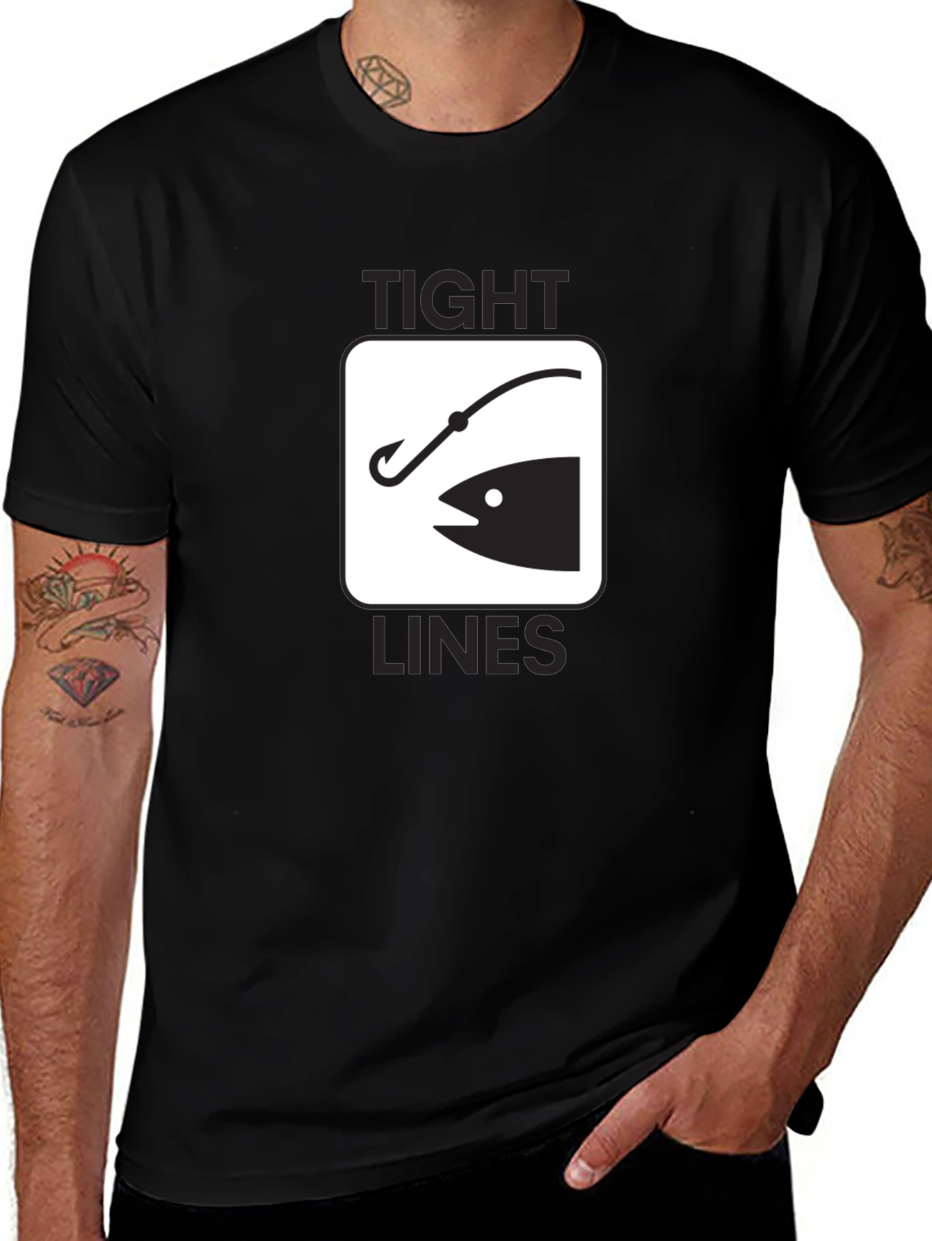 Tight Lines Fishing Graphic T-Shirt