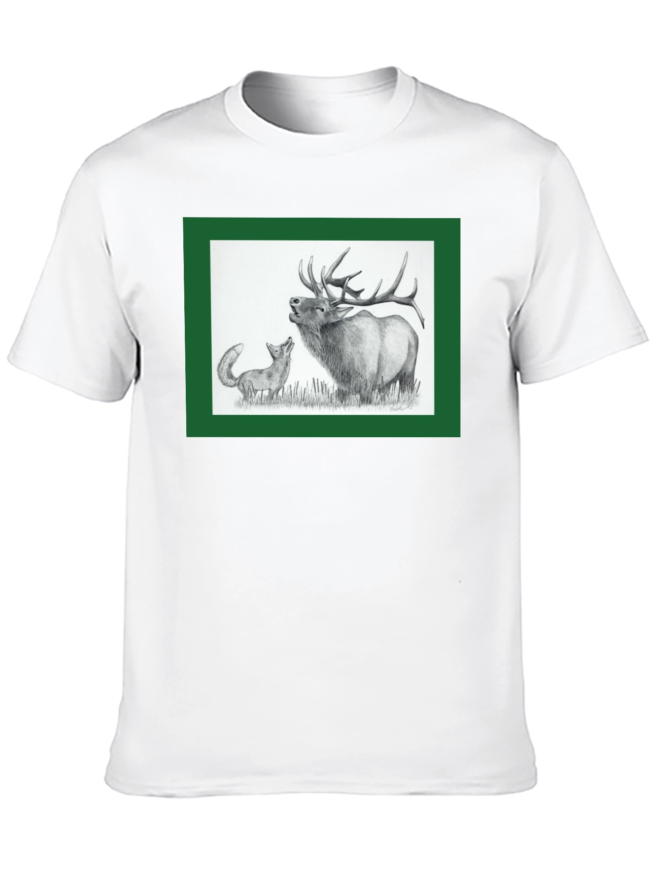 Fox and Elk Black T-Shirt