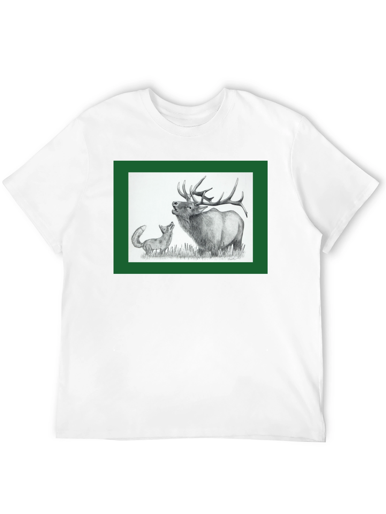Fox and Elk Black T-Shirt