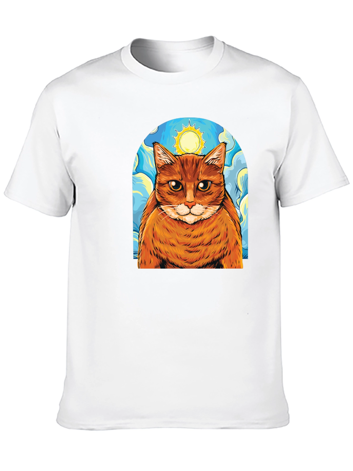 Starry Cat T-Shirt - Artistic Comfort