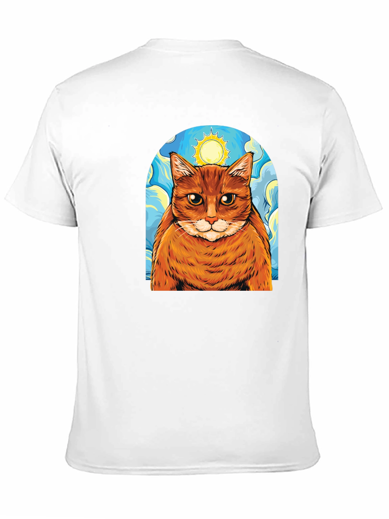 Starry Cat T-Shirt - Artistic Comfort
