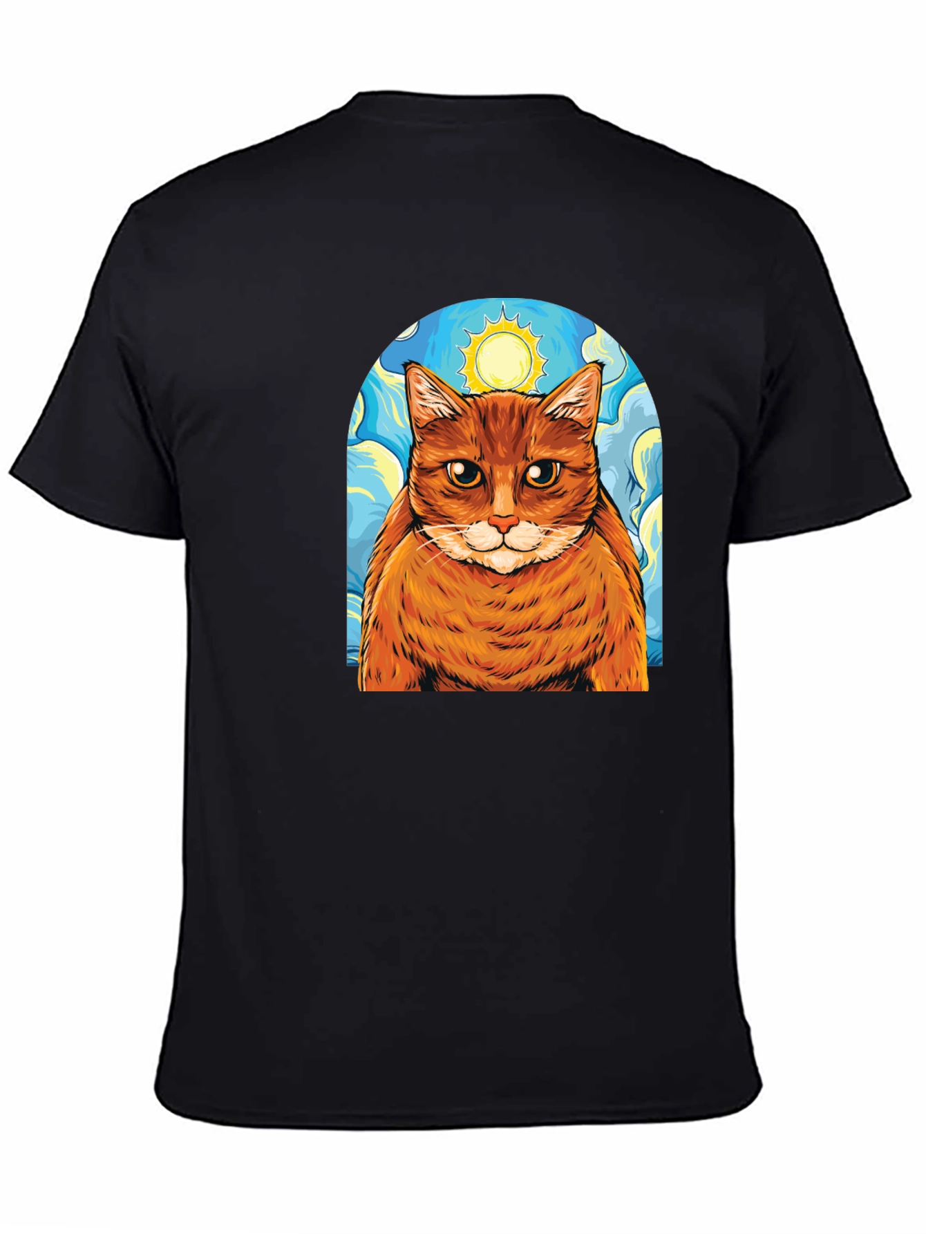 Starry Cat T-Shirt - Artistic Comfort