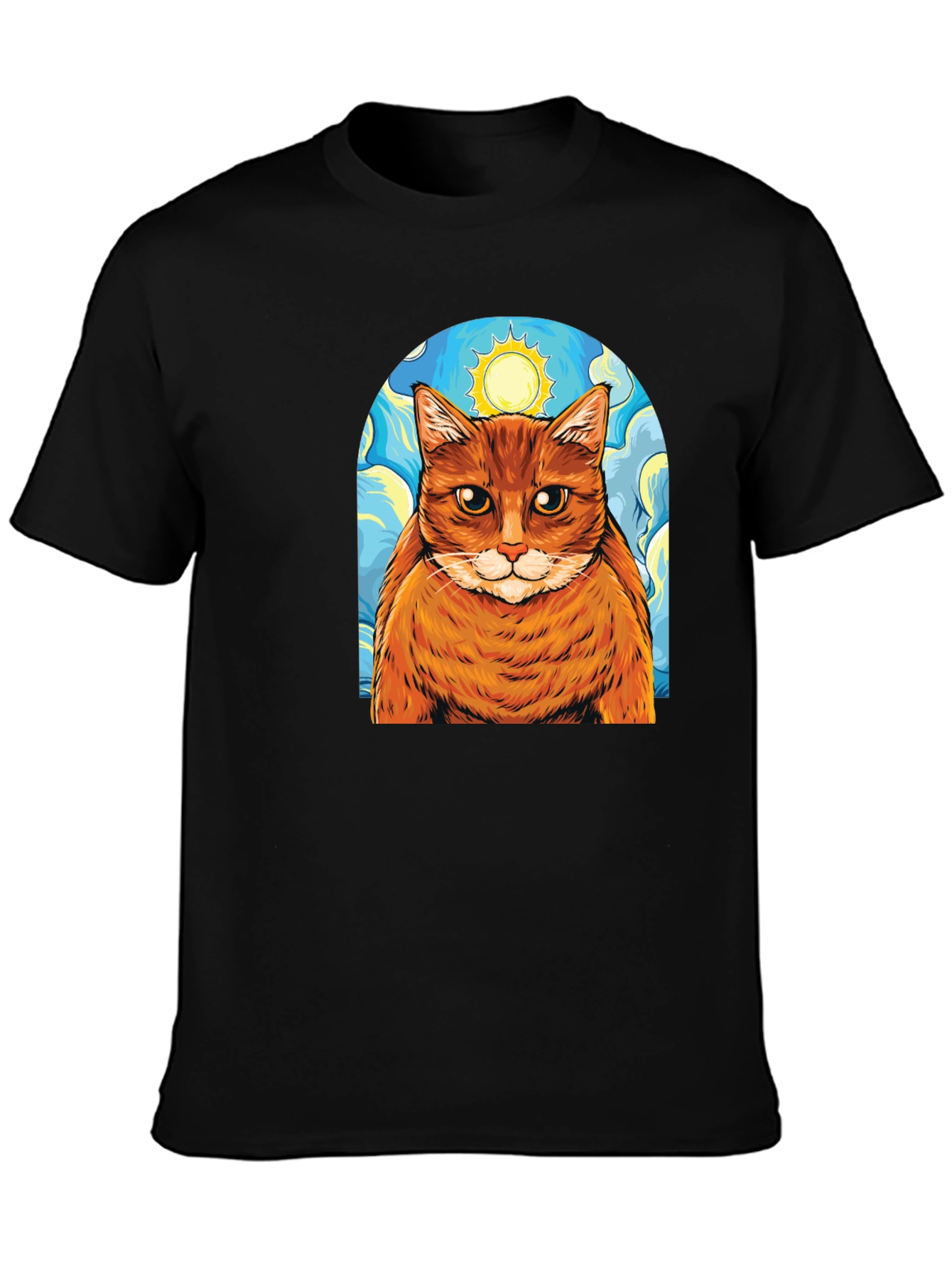 Starry Cat T-Shirt - Artistic Comfort