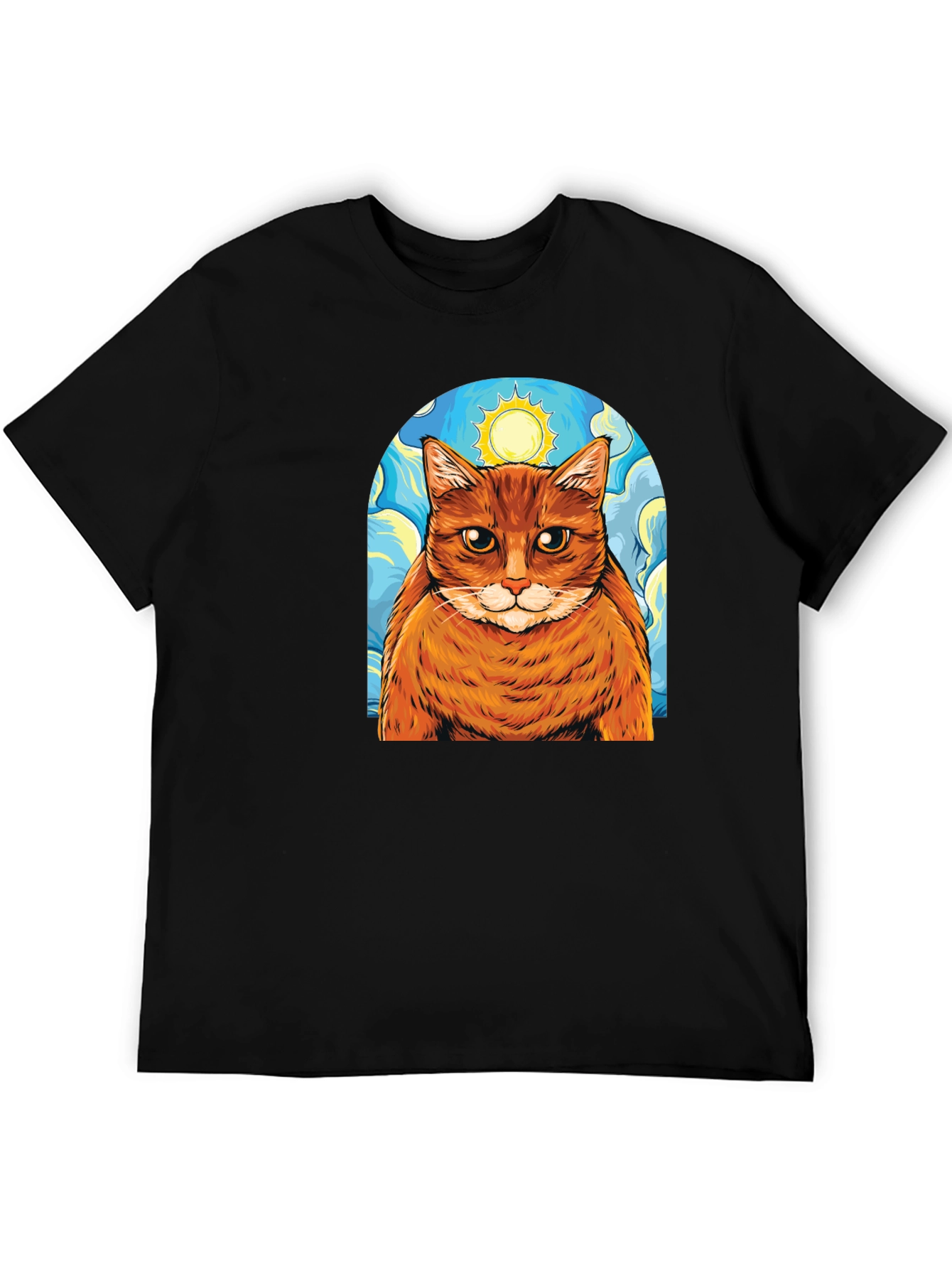 Starry Cat T-Shirt - Artistic Comfort