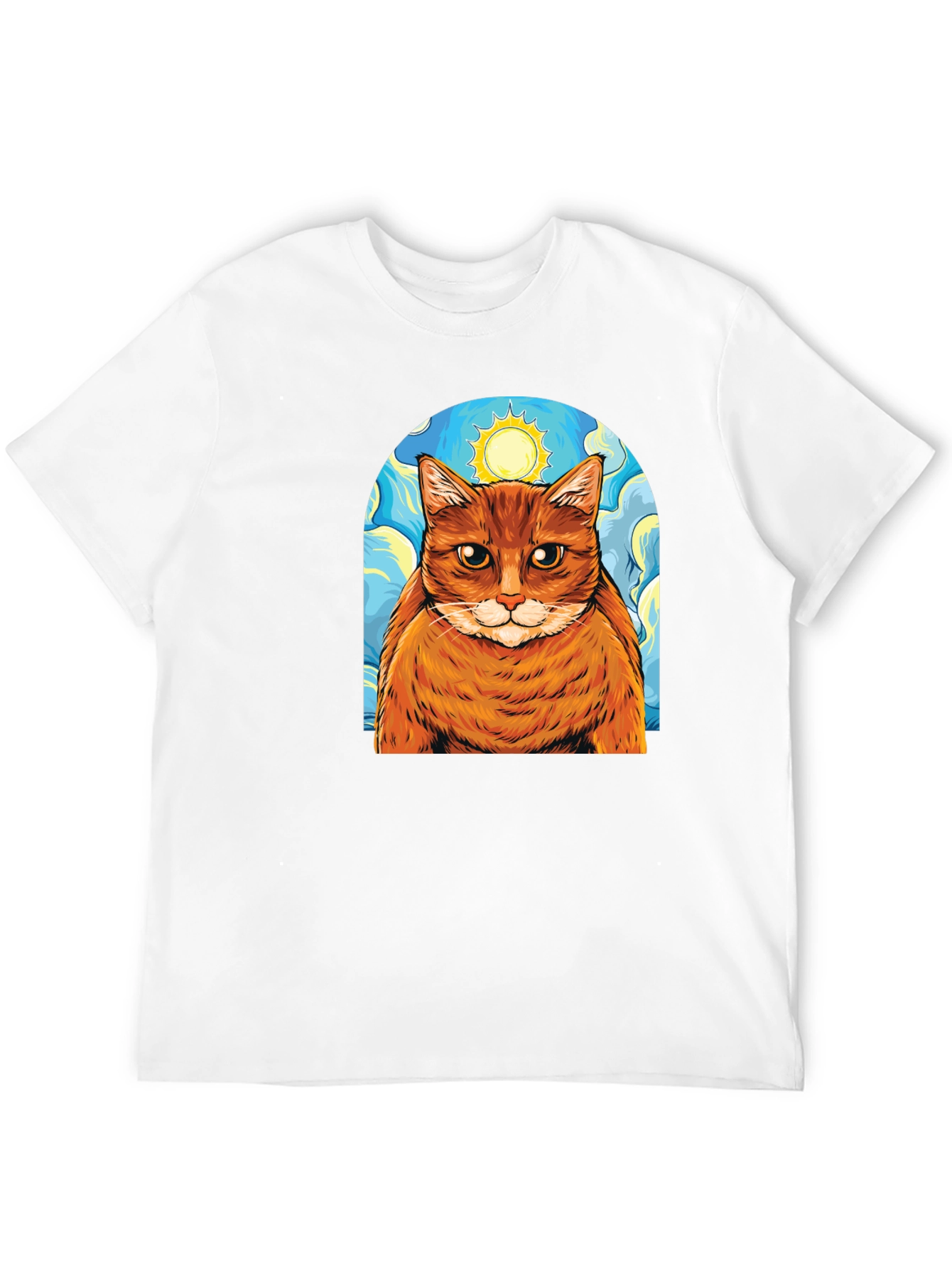 Starry Cat T-Shirt - Artistic Comfort