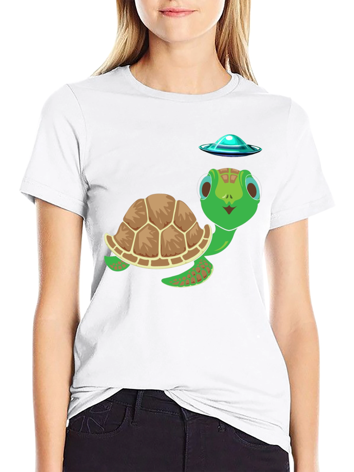 Turtle UFO Graphic Tee - Fun & Unique Design