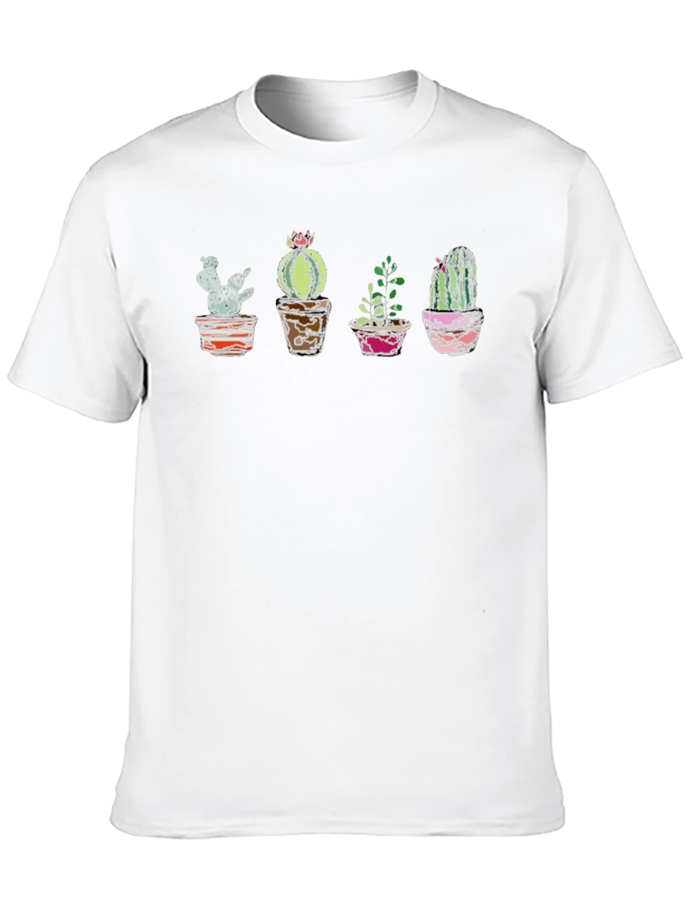 Cactus Potted Plant T-Shirt - Cool Graphic Tee
