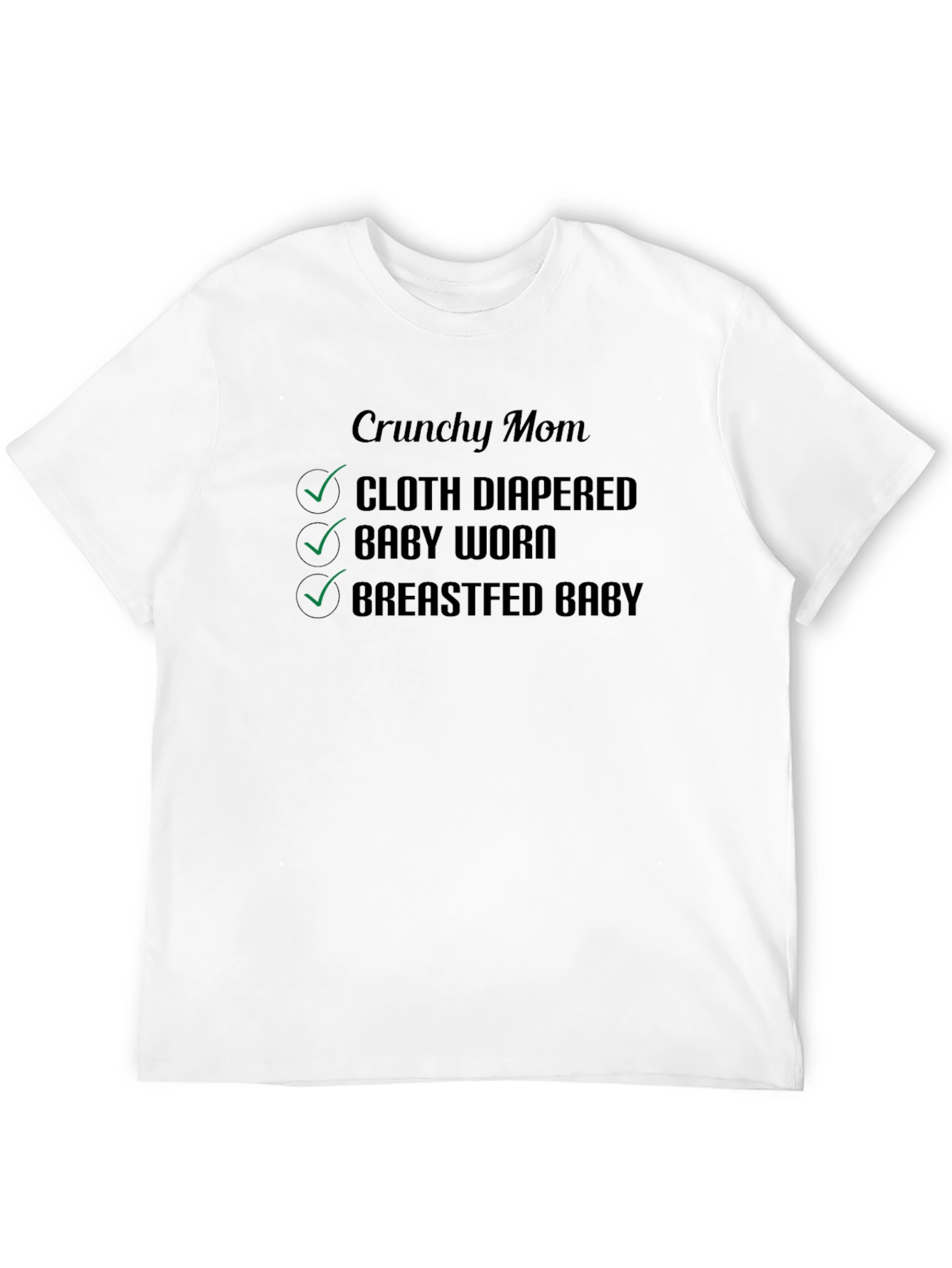 Crunchy Mom Checklist Graphic Tee