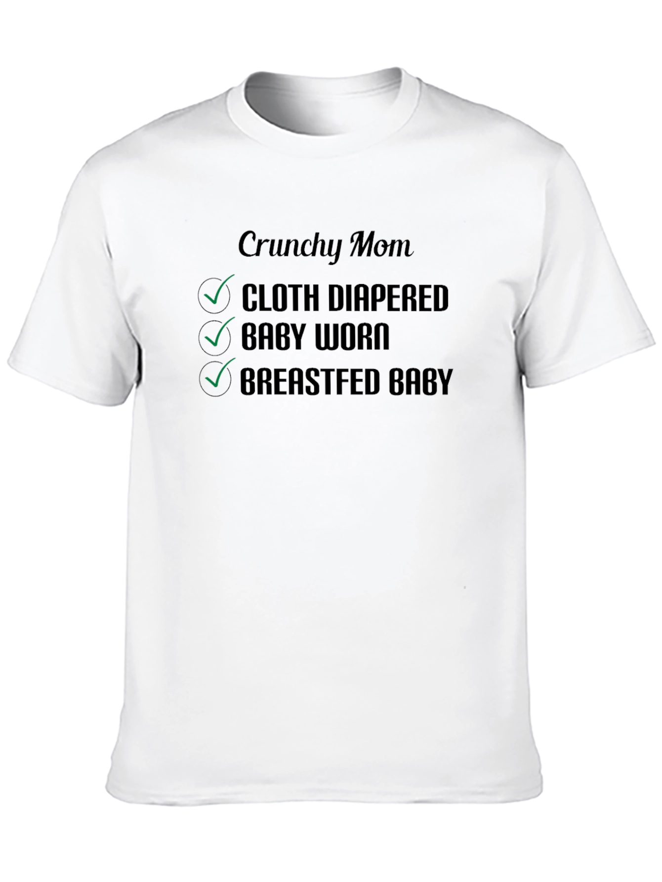 Crunchy Mom Checklist Graphic Tee