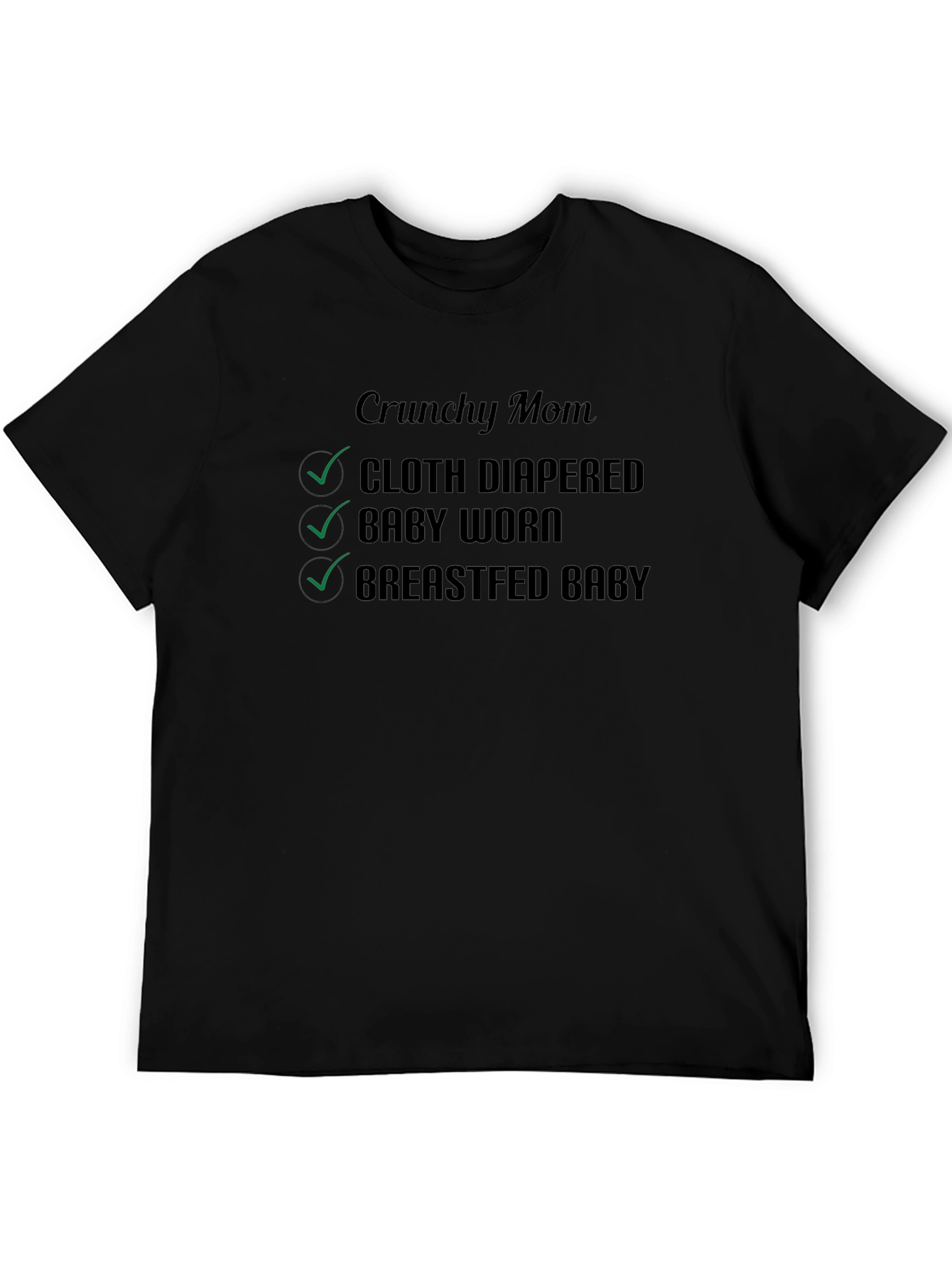 Crunchy Mom Checklist Graphic Tee