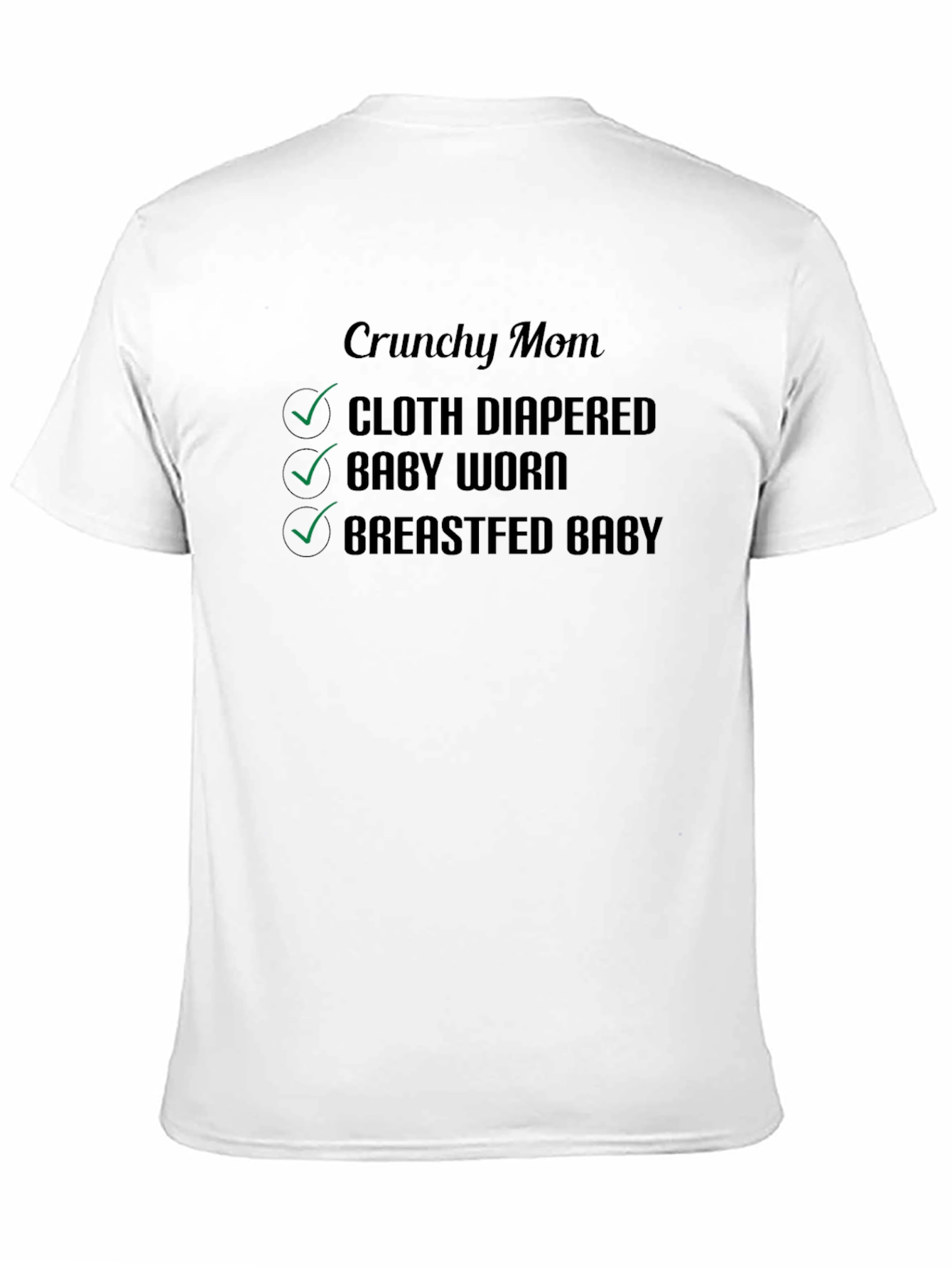 Crunchy Mom Checklist Graphic Tee