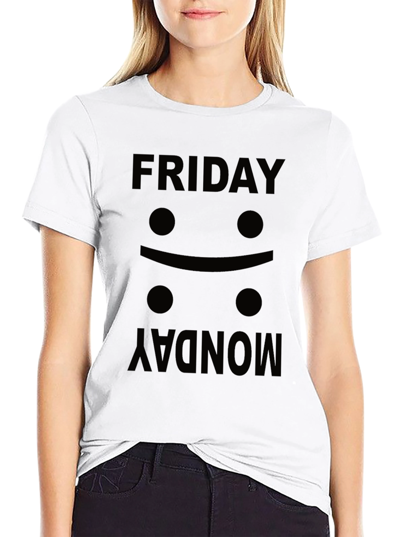 Friday Mood Black Graphic Tee