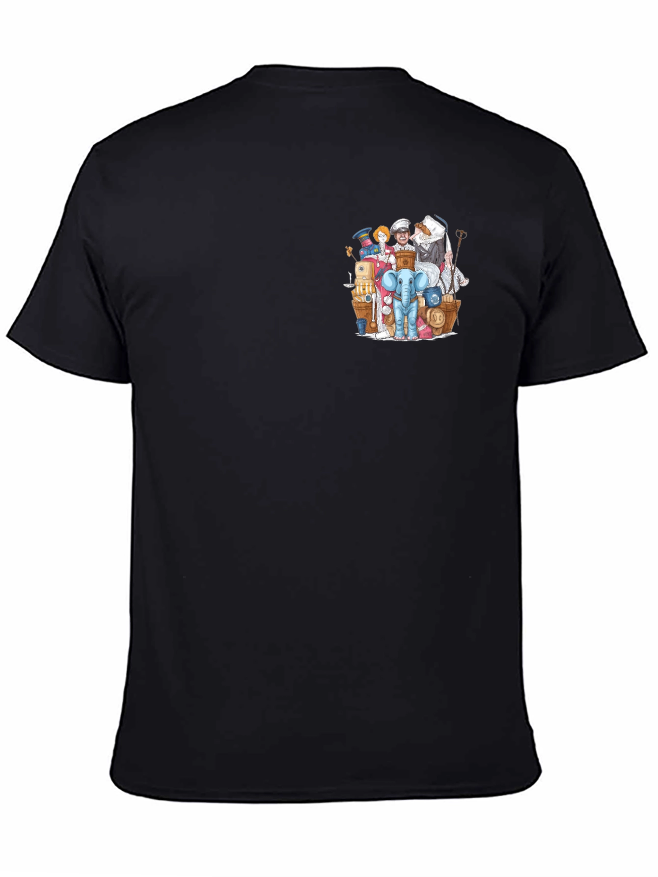 Novelty Character Print Black T-Shirt