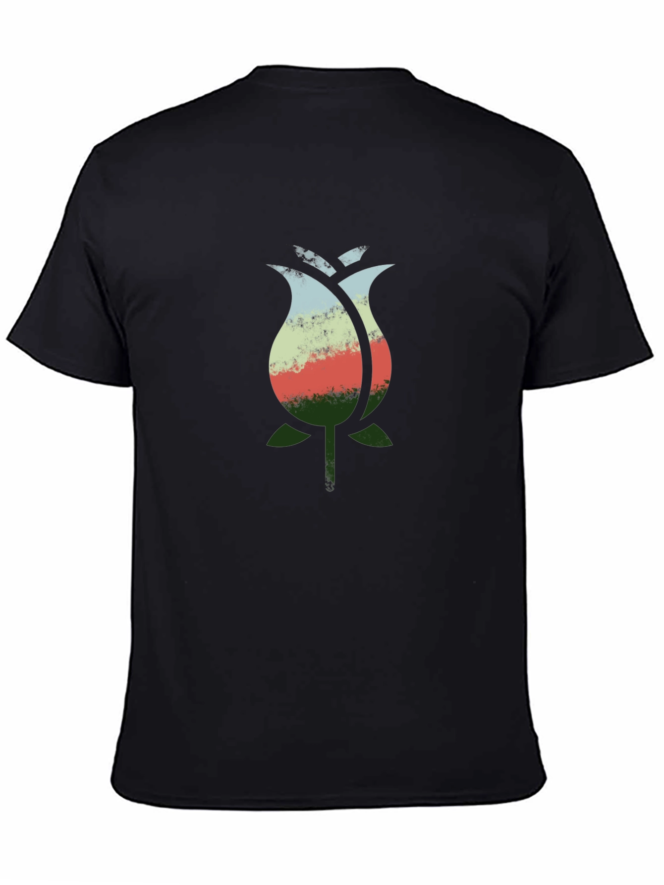 Floral Graphic Black T-Shirt - Nature Inspired Design
