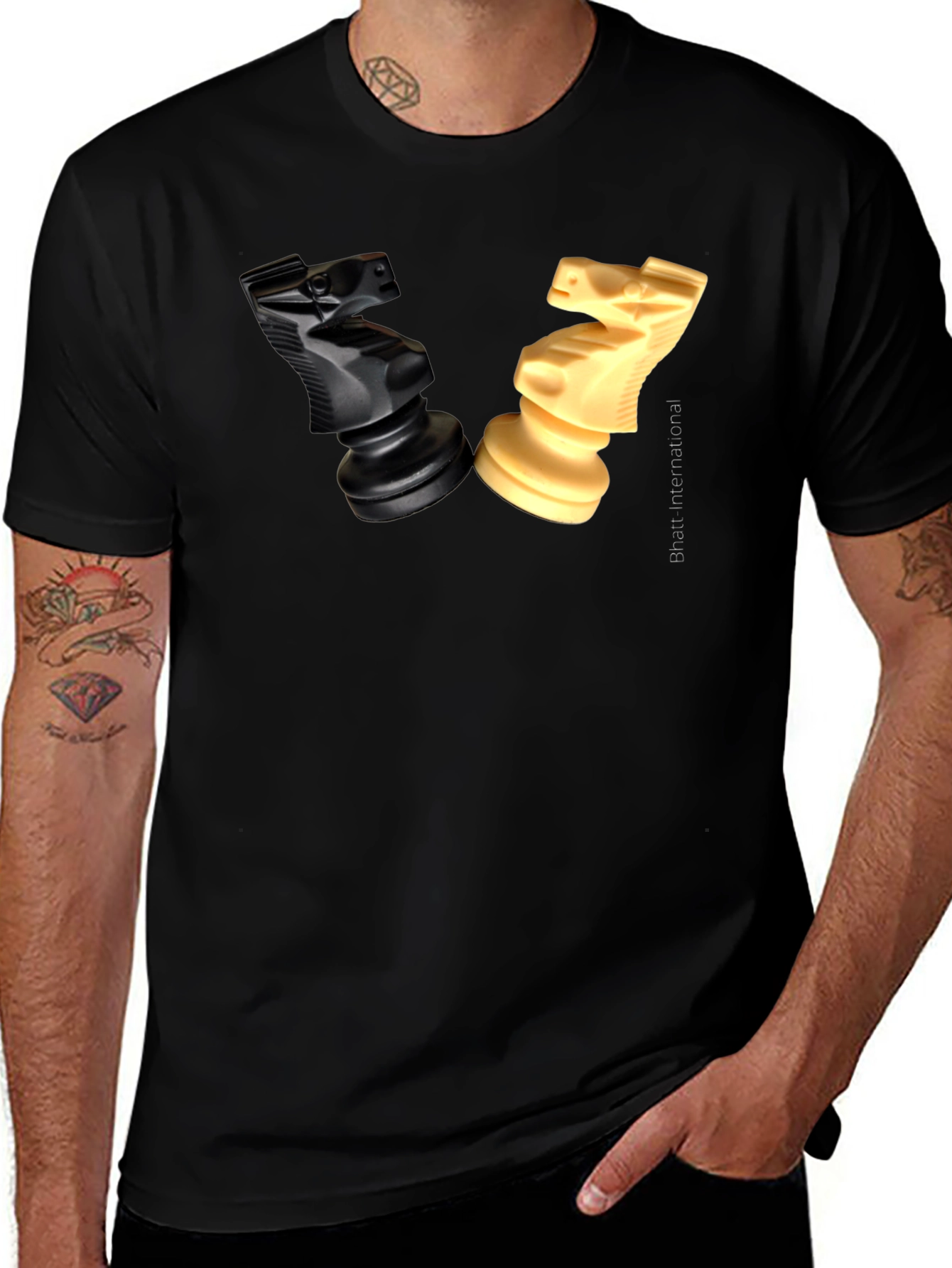 Chess Knights T-Shirt - Strategy & Style