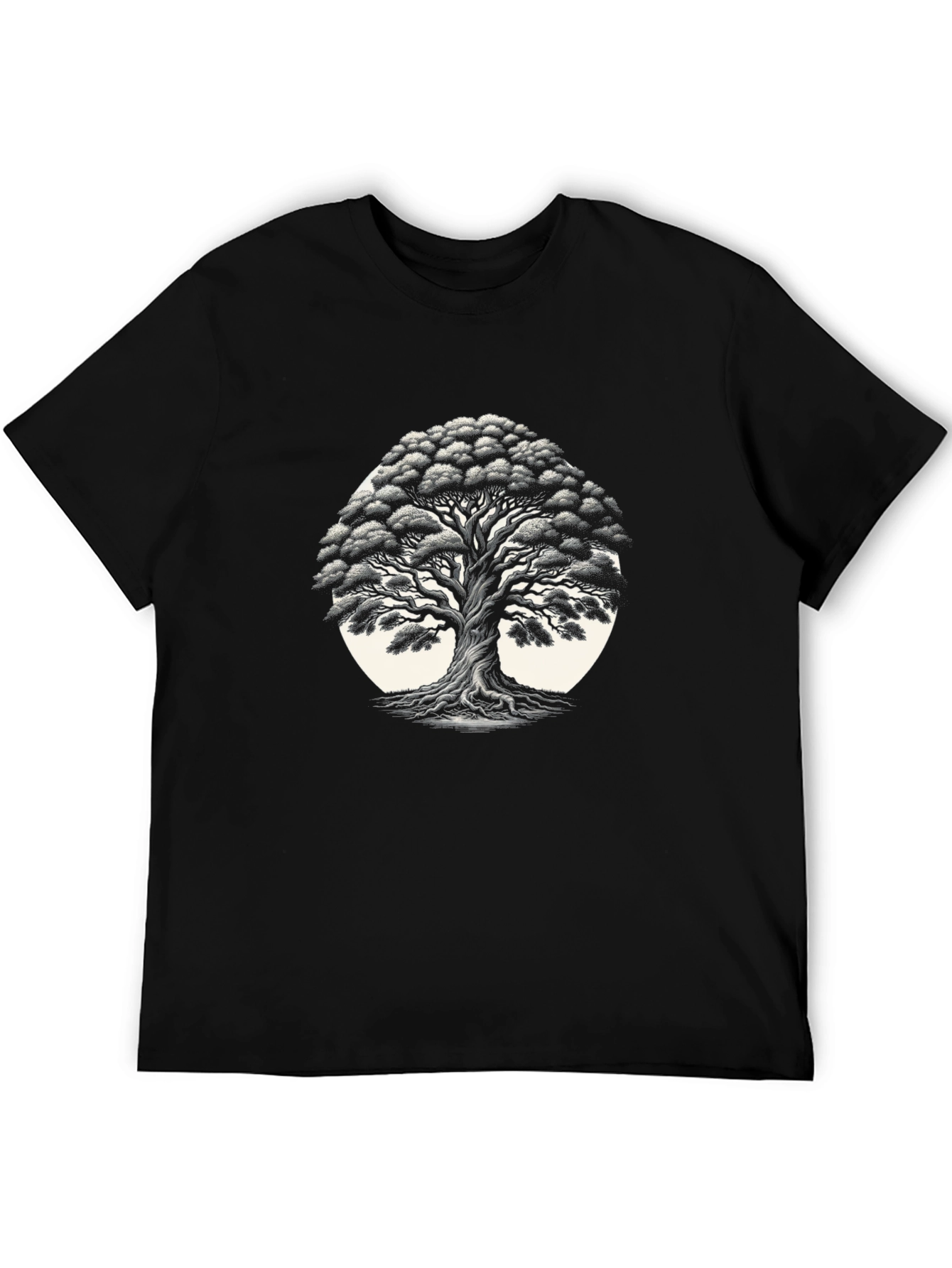 Black Tree of Life Graphic Tee - Nature Inspired