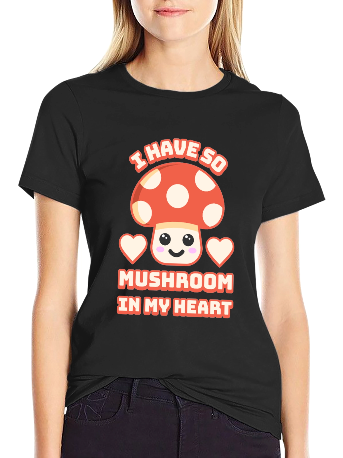 Mushroom Heart T-Shirt Cute Kawaii Tee