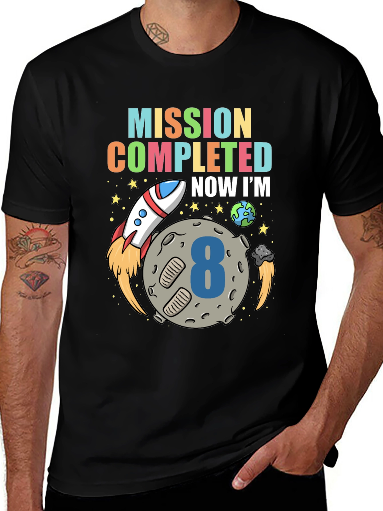Mission Completed 8th Birthday T-Shirt