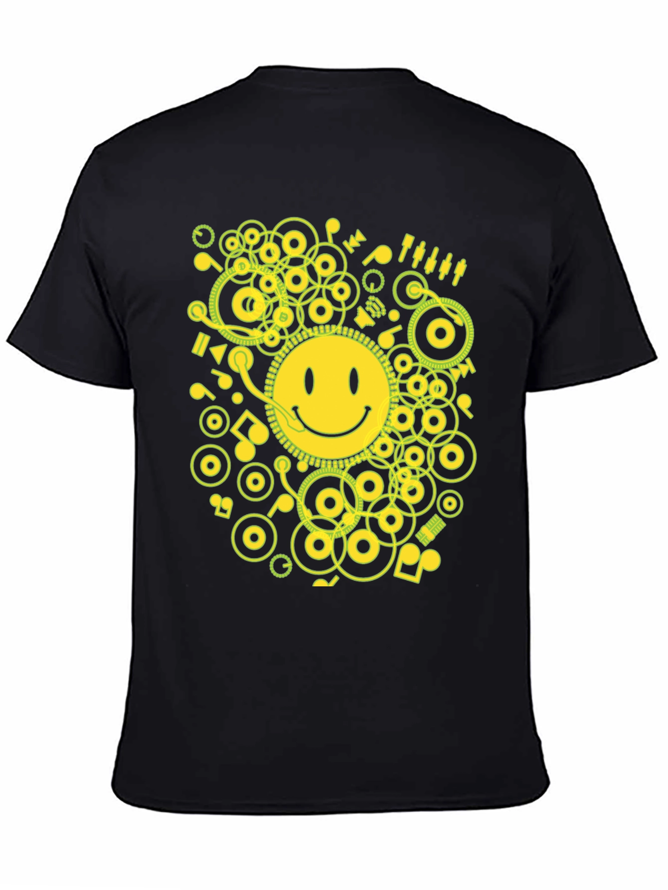 Smiley Face Graphic T-Shirt - Music Lover
