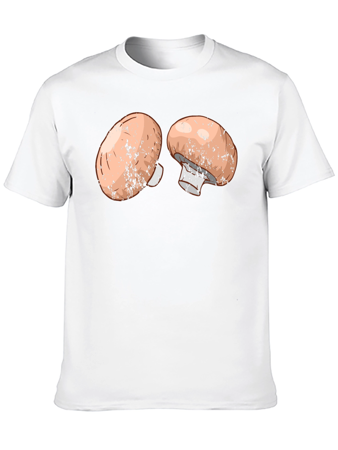 Mushroom Graphic Print Black Tee
