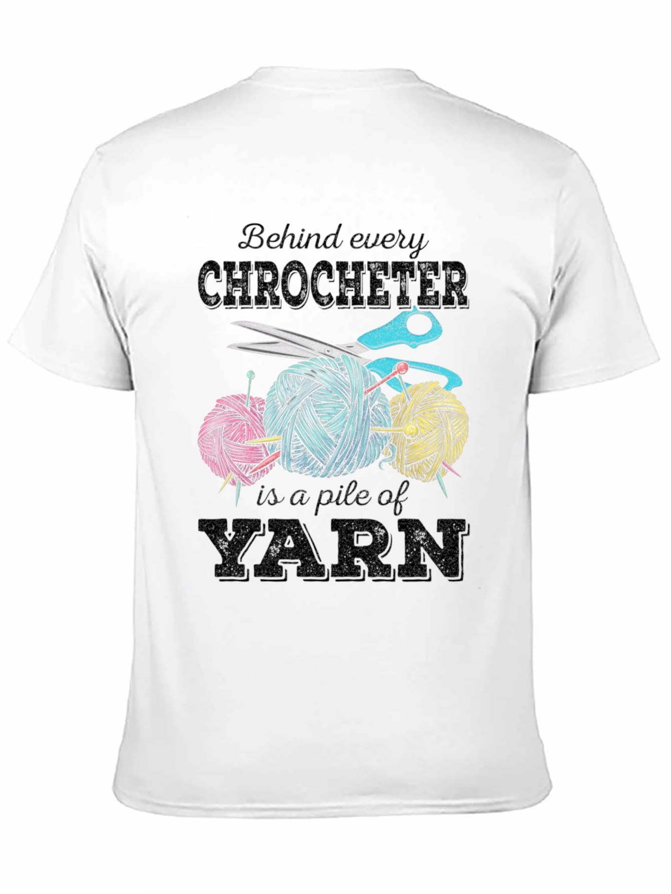 Crocheter Yarn Pile Graphic Tee