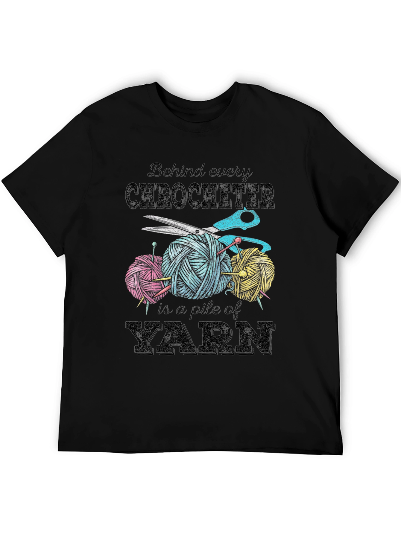 Crocheter Yarn Pile Graphic Tee