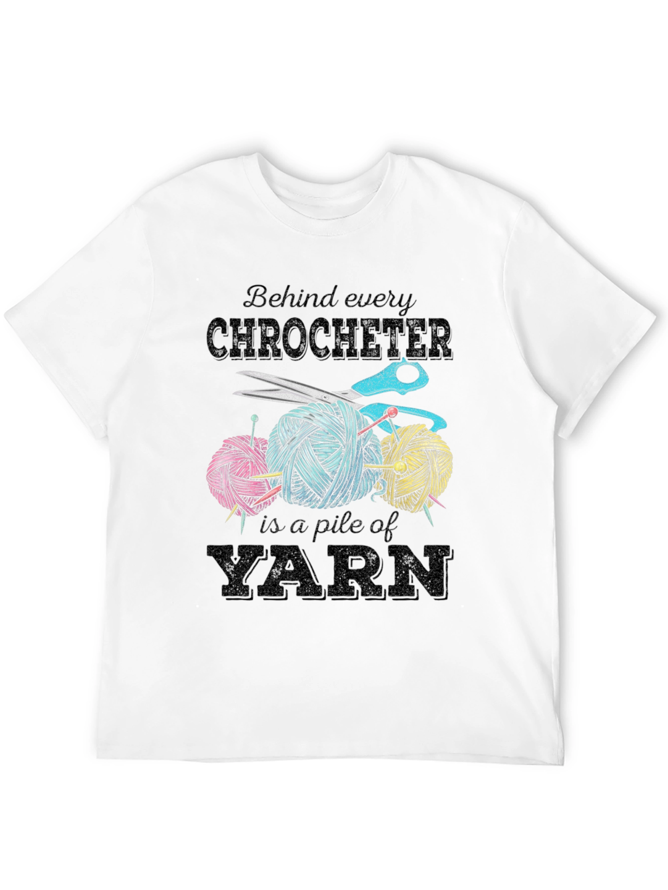 Crocheter Yarn Pile Graphic Tee