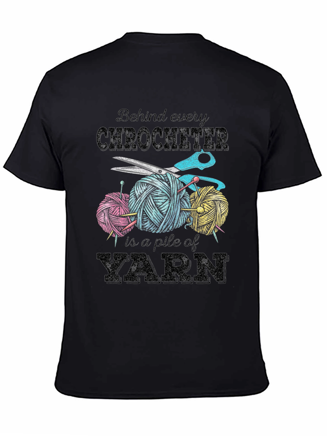 Crocheter Yarn Pile Graphic Tee