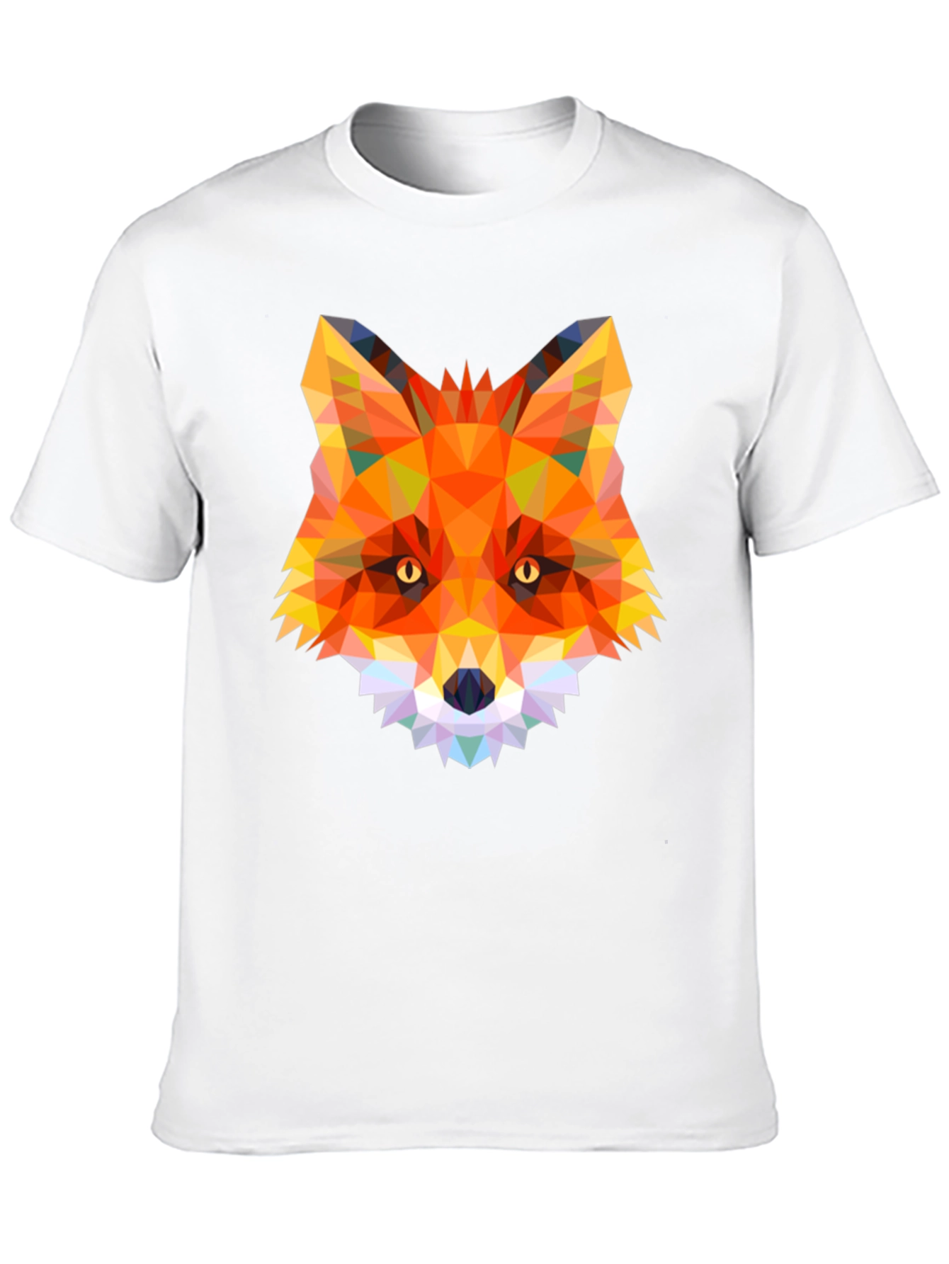 Geometric Fox Graphic T-Shirt - Modern Animal Design
