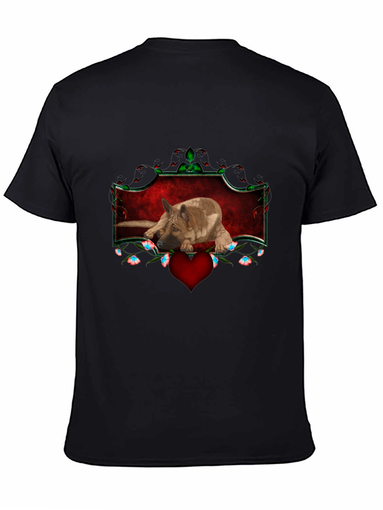 German Shepherd Dog Heart Graphic Tee