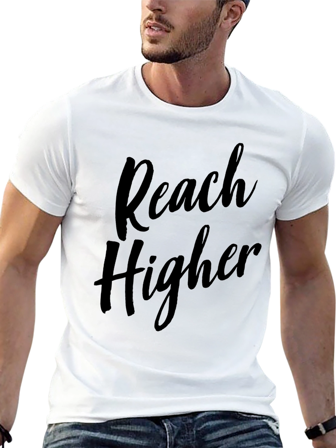 Reach Higher Graphic Tee - Motivational Shirt