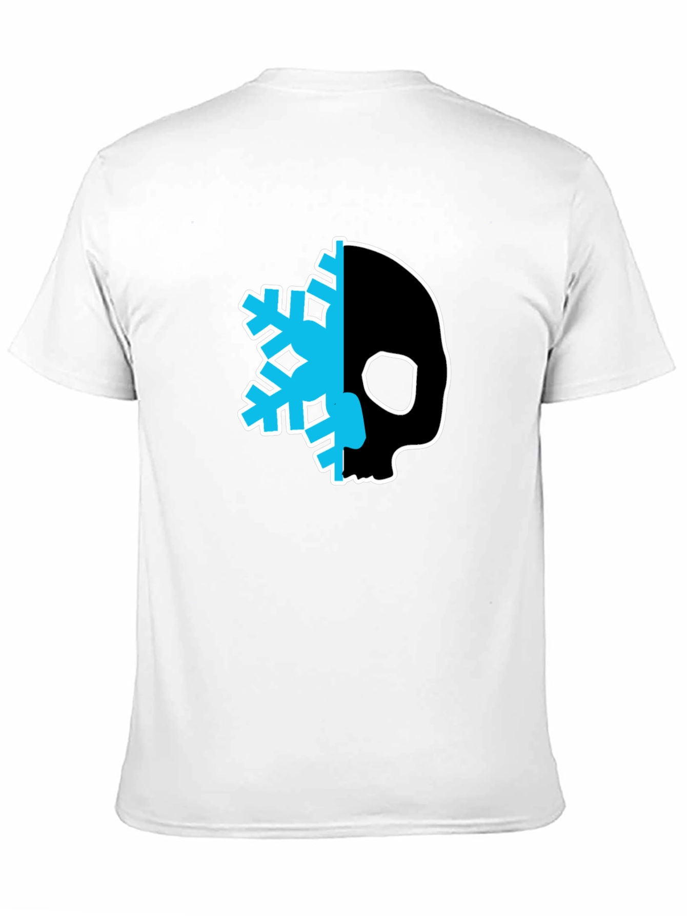 Skull Snowflake Graphic Tee - Cool Black T-Shirt