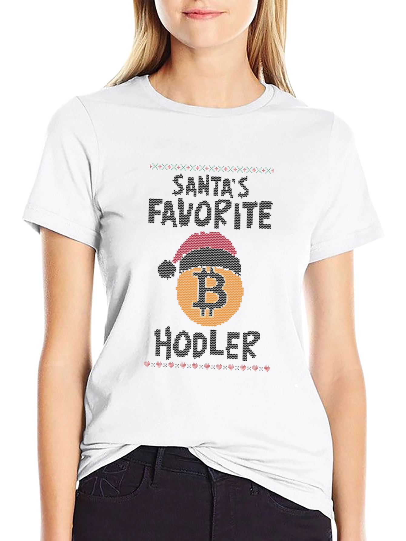 Santas Favorite Hodler Bitcoin Christmas T-Shirt
