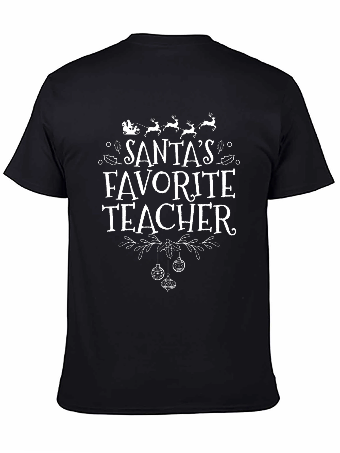 Santas Favorite Teacher Graphic T-Shirt