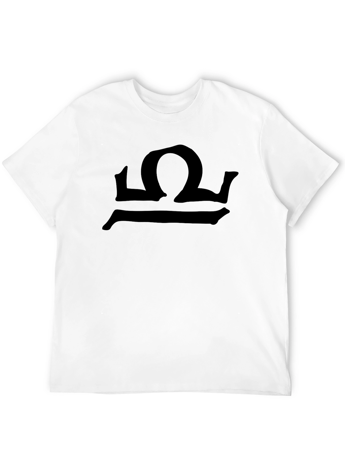 Libra Zodiac Symbol Black T-Shirt