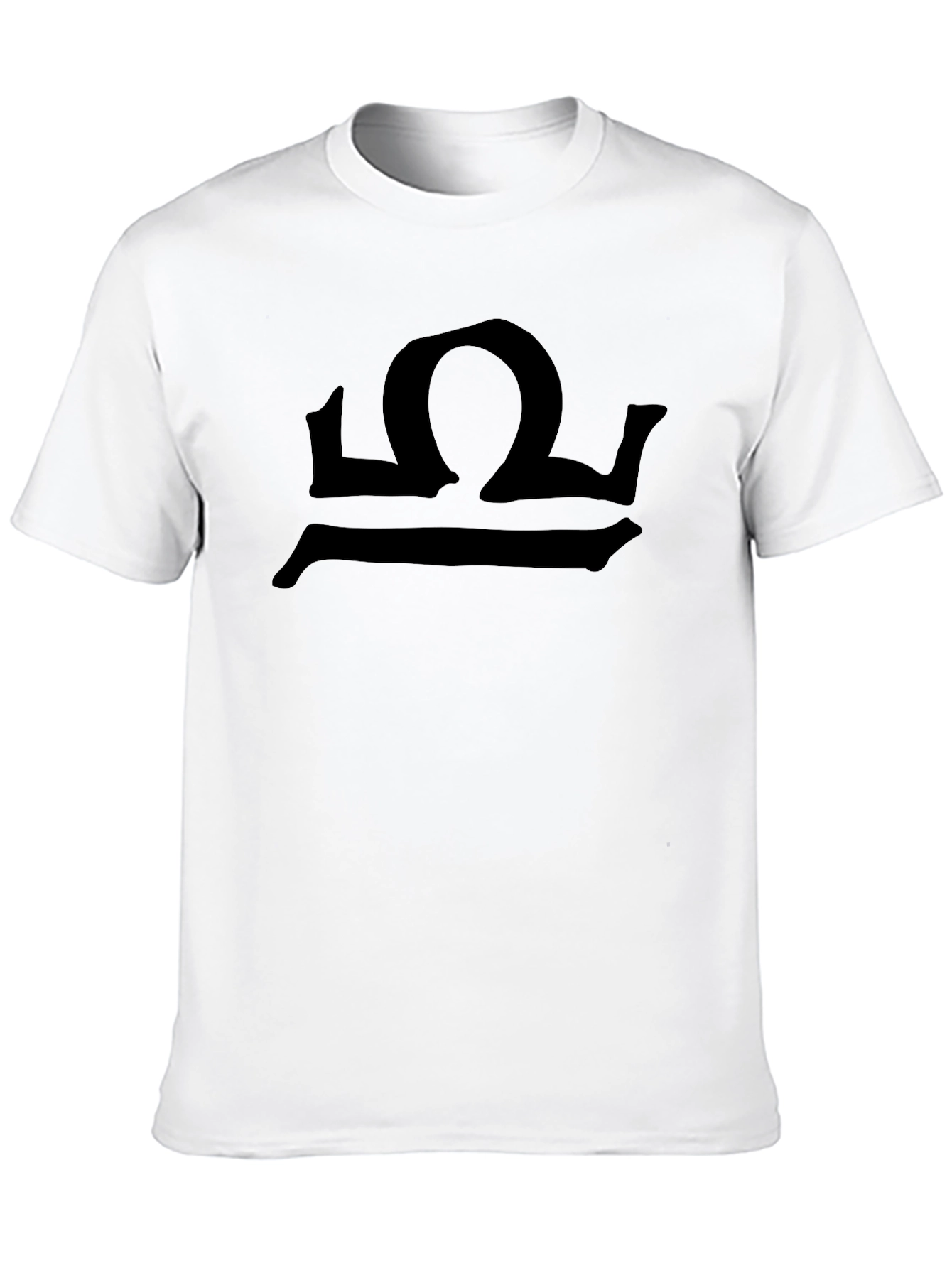 Libra Zodiac Symbol Black T-Shirt