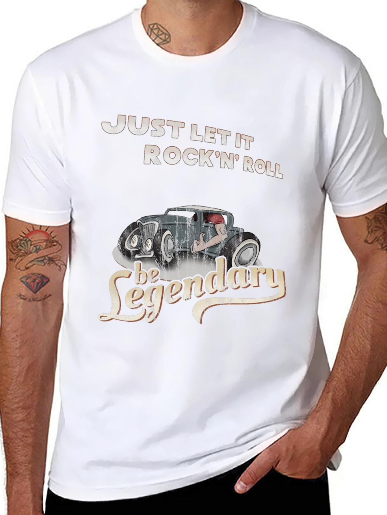 RocknRoll Legendary Car T-Shirt