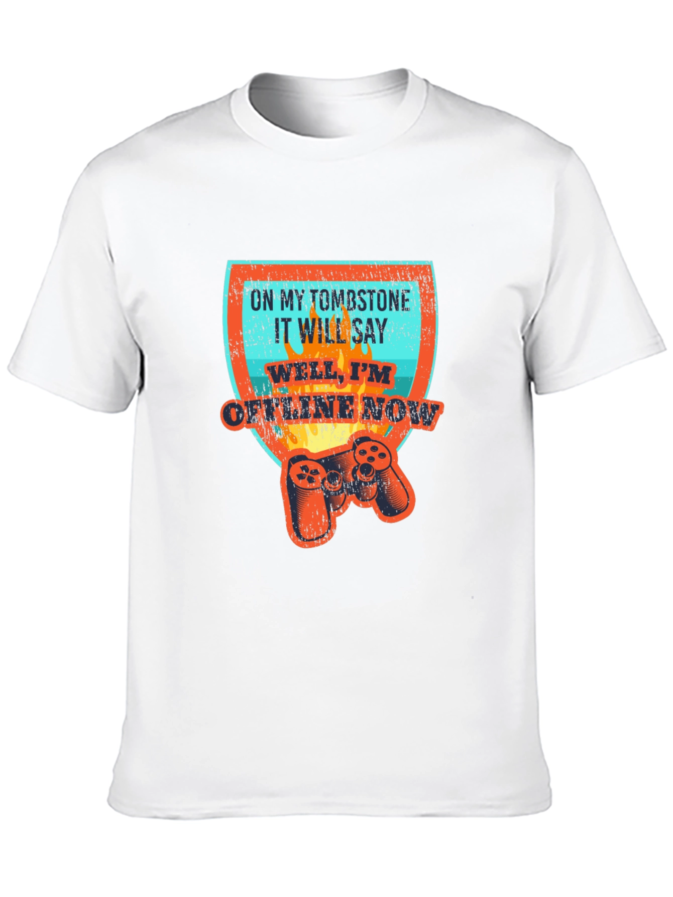 Gamer Tombstone T-Shirt - Offline Now