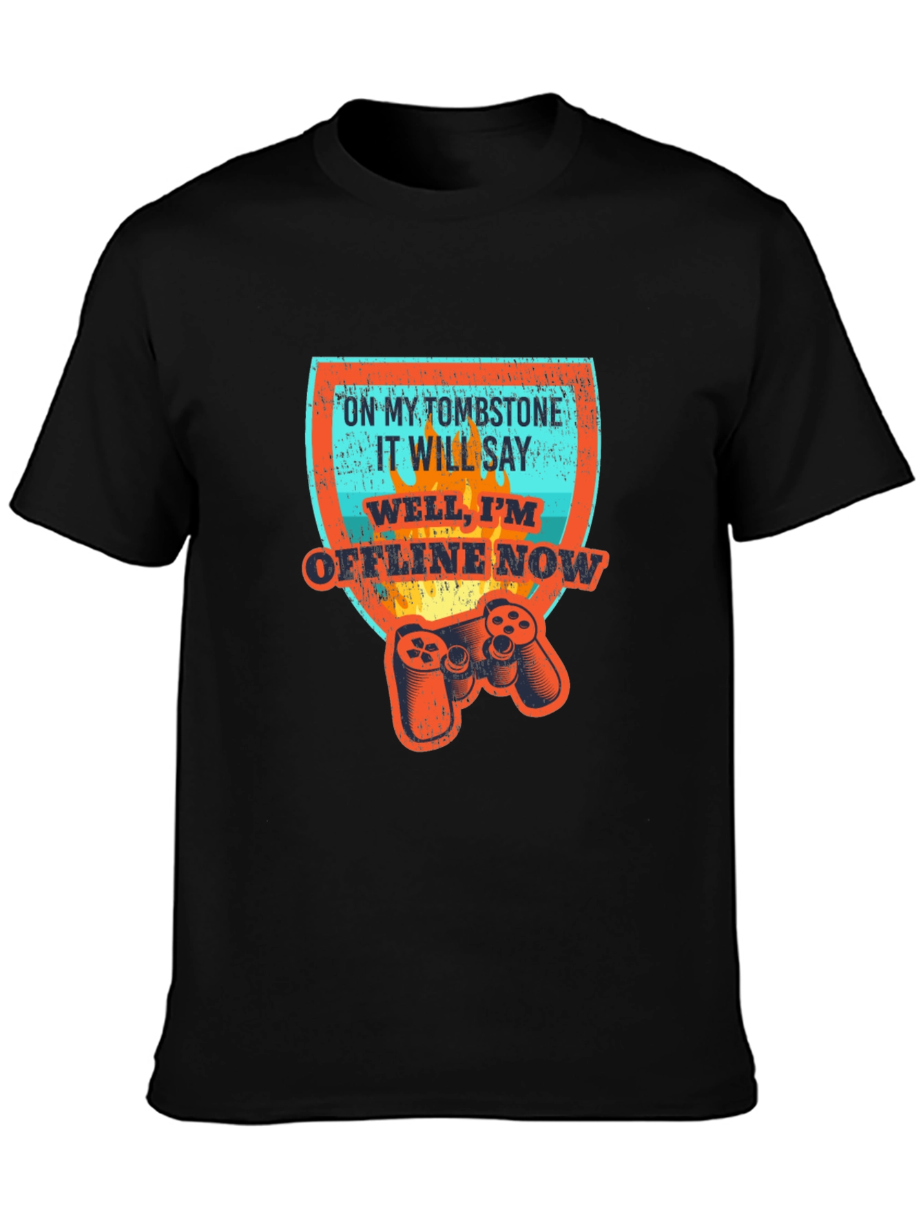 Gamer Tombstone T-Shirt - Offline Now