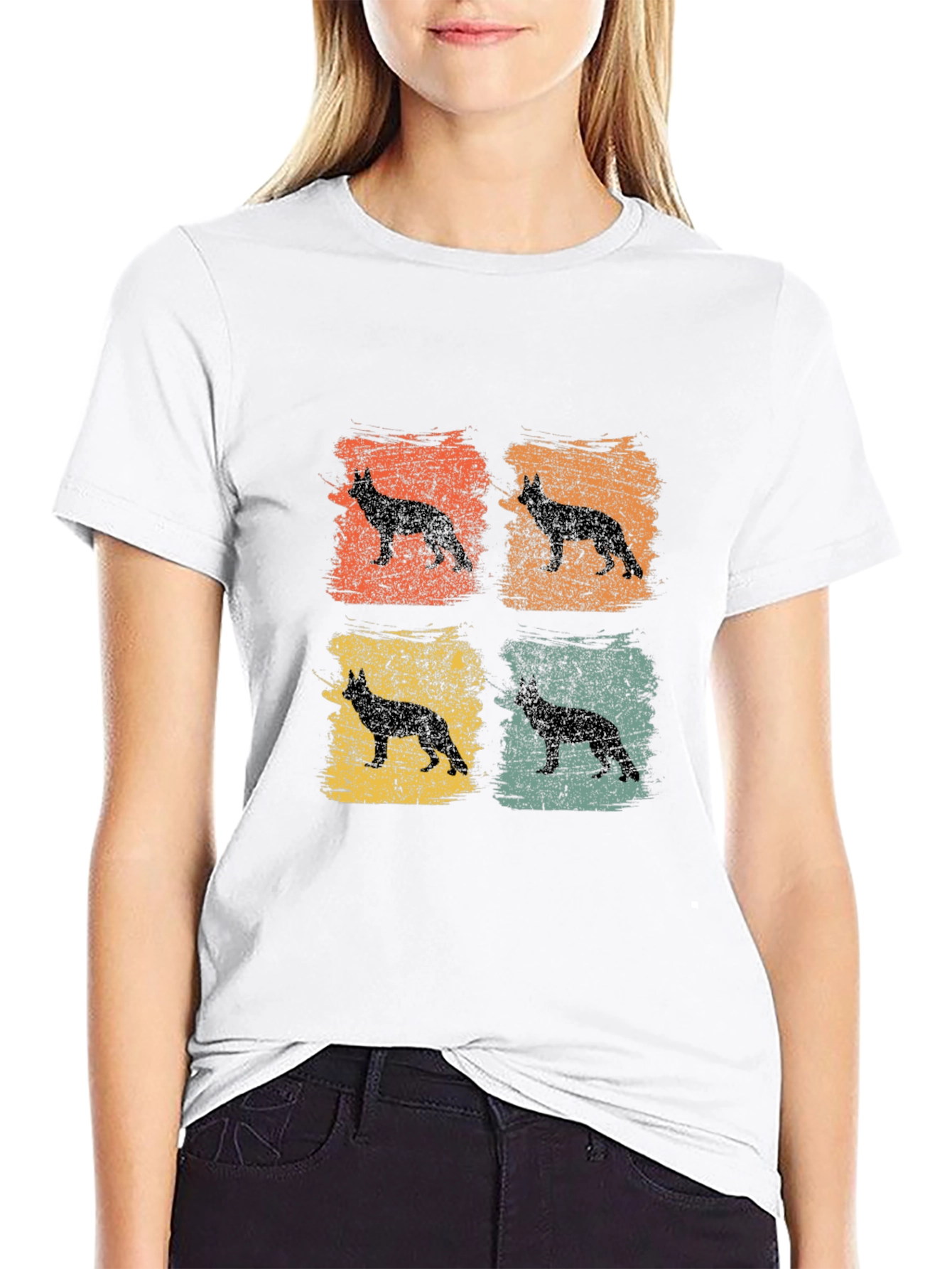 Retro German Shepherd Dog Graphic Tee