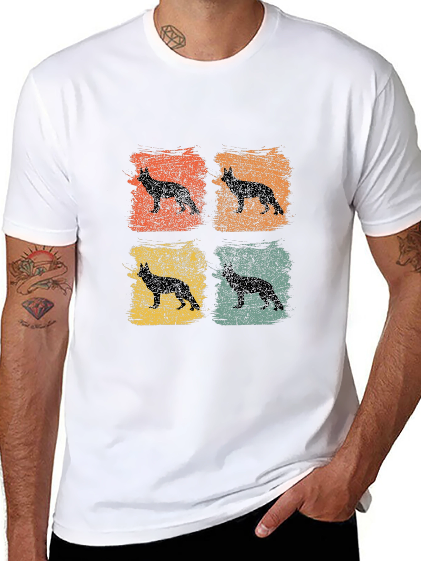 Retro German Shepherd Dog Graphic Tee