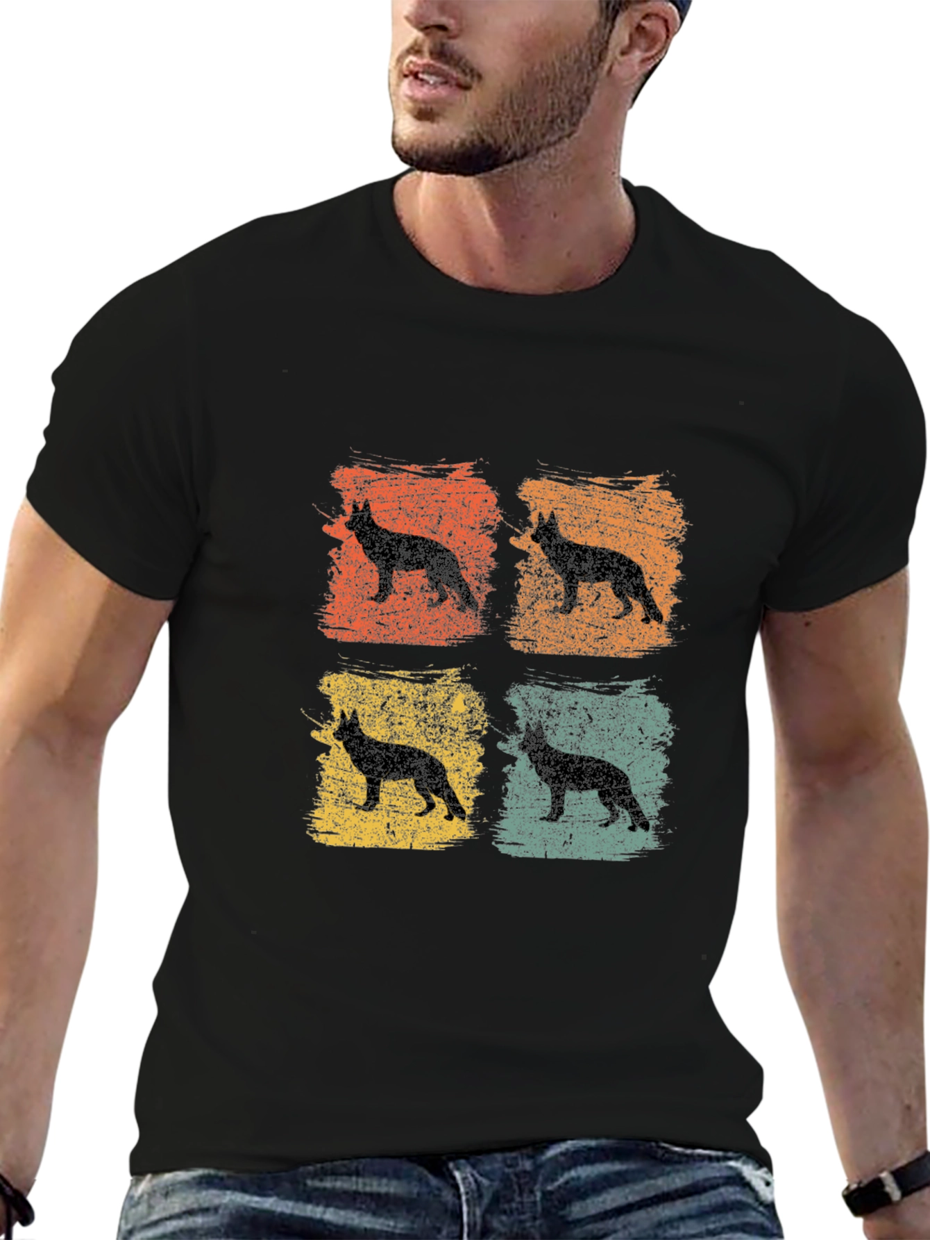Retro German Shepherd Dog Graphic Tee
