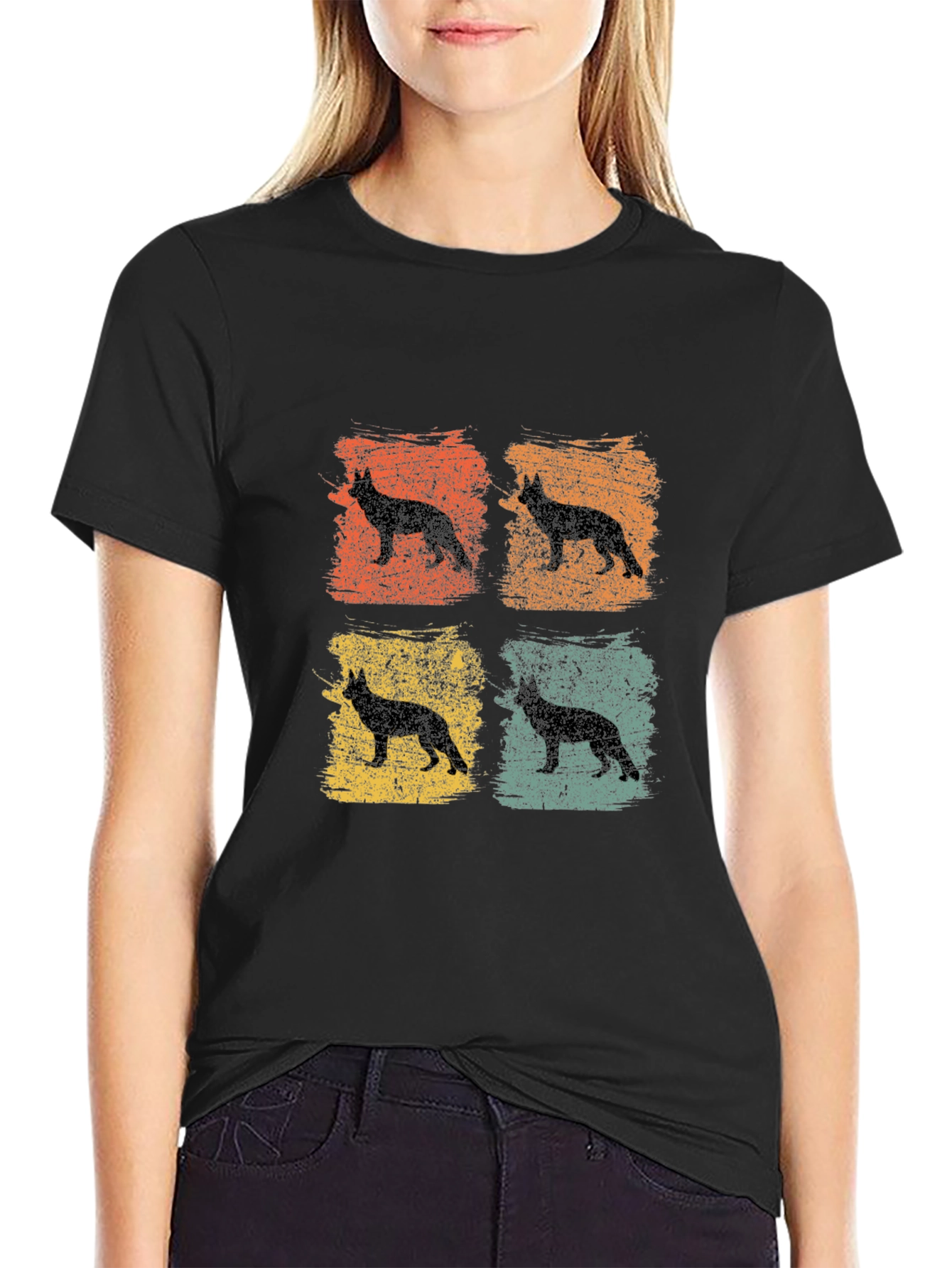 Retro German Shepherd Dog Graphic Tee