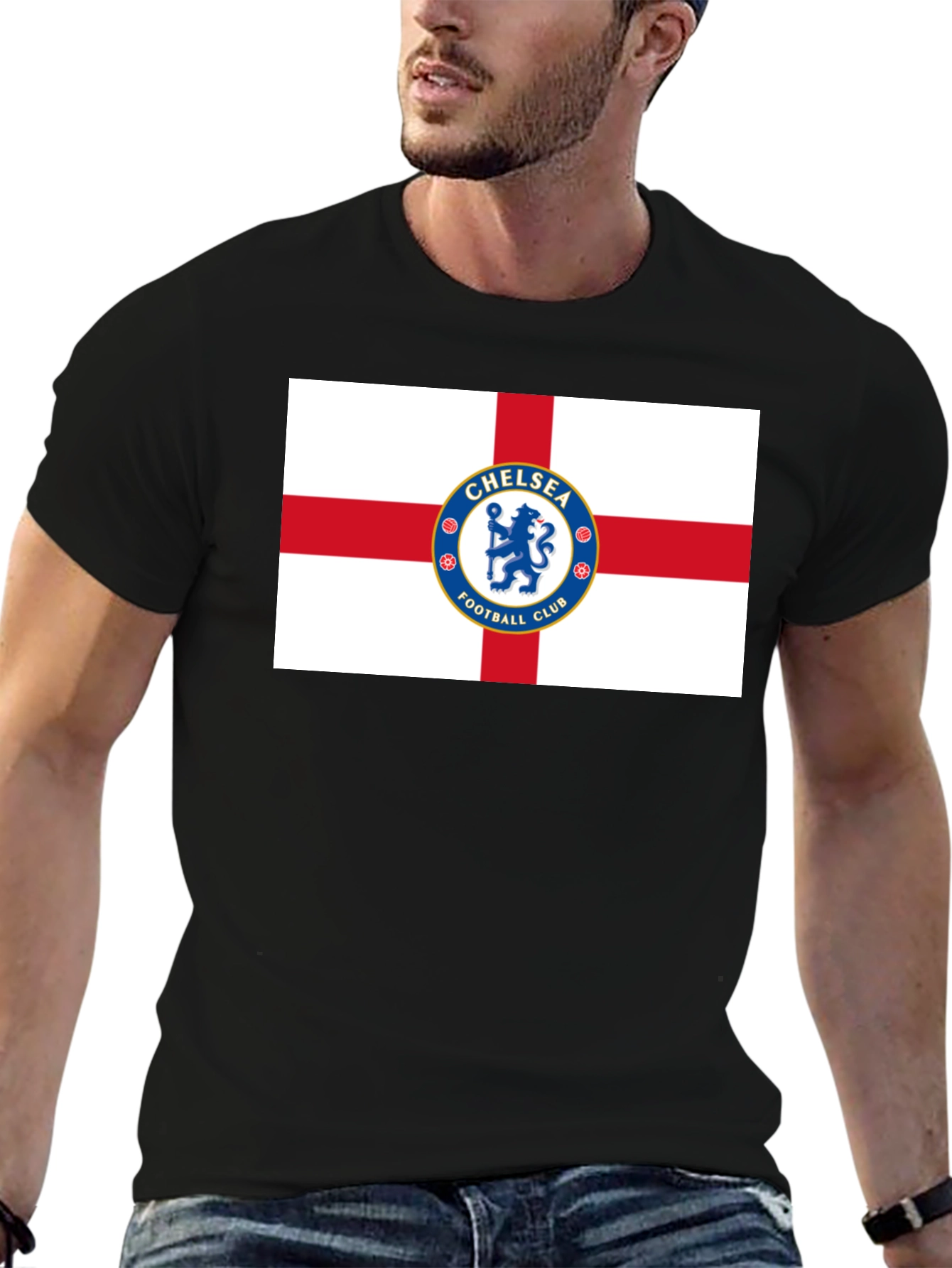 Chelsea Football Club England Flag Graphic Tee