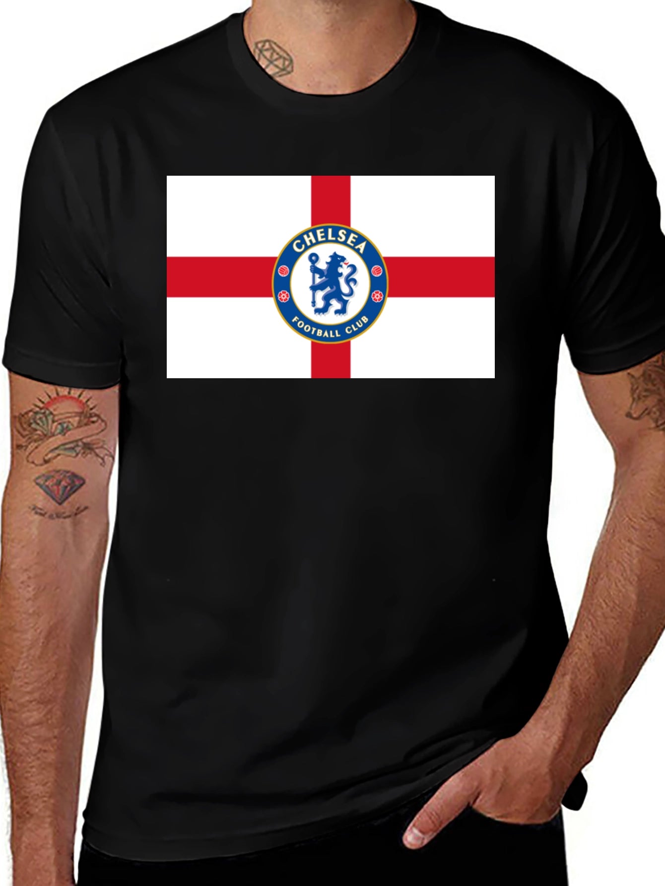 Chelsea Football Club England Flag Graphic Tee