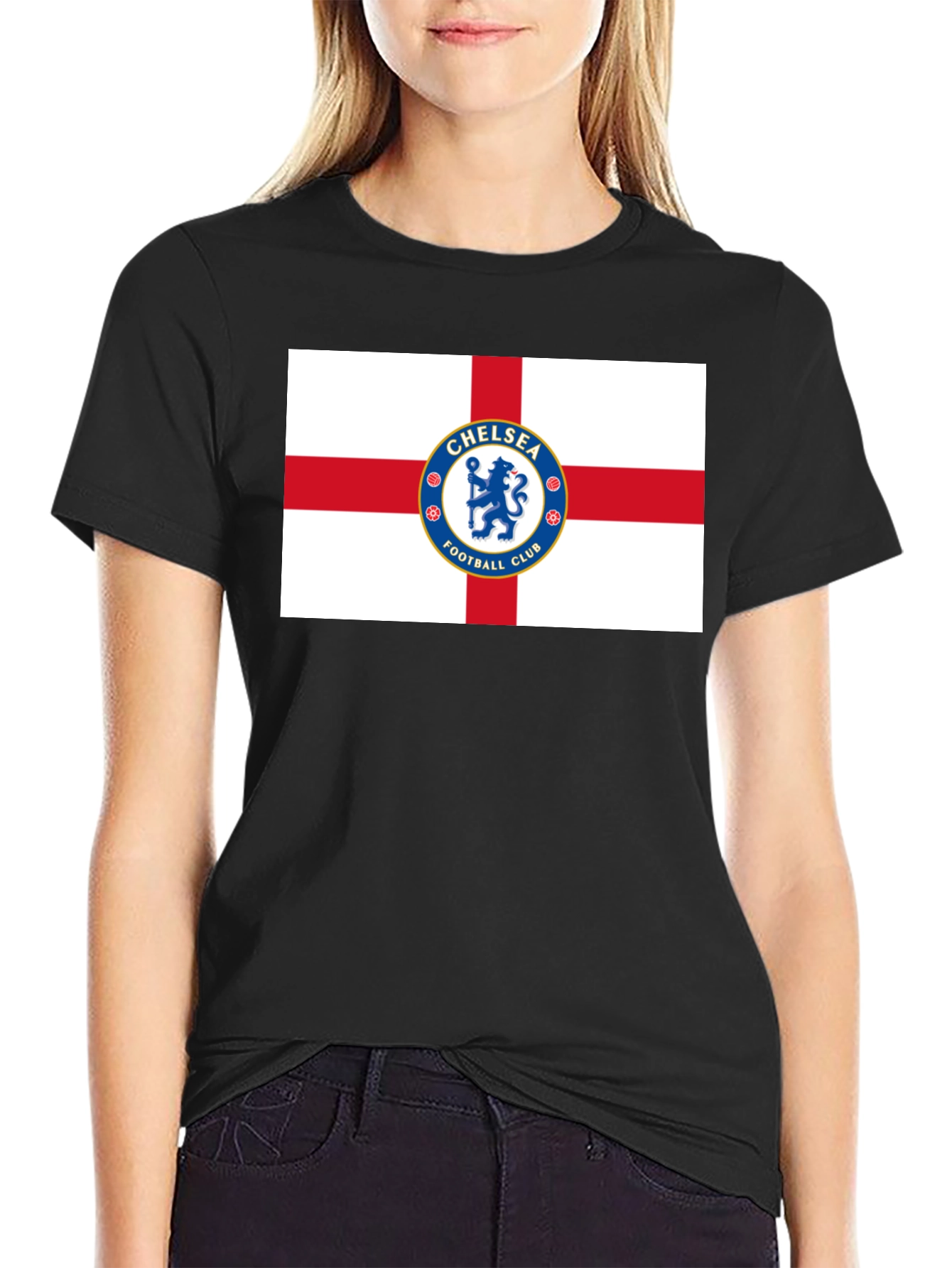 Chelsea Football Club England Flag Graphic Tee